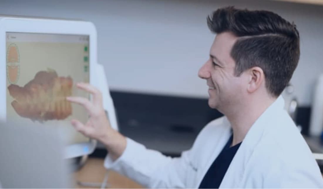 Dr. Foley taking orthodontic scans